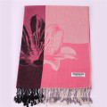 Женский розовый шарф Зимний Теплый Пашмина 170 * 68 см
